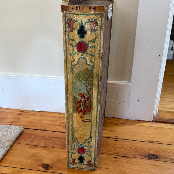 Vintage Italian Hand-Painted Florentine Style Cabinet with Mirror Door ✨ - Picture 3 of 5